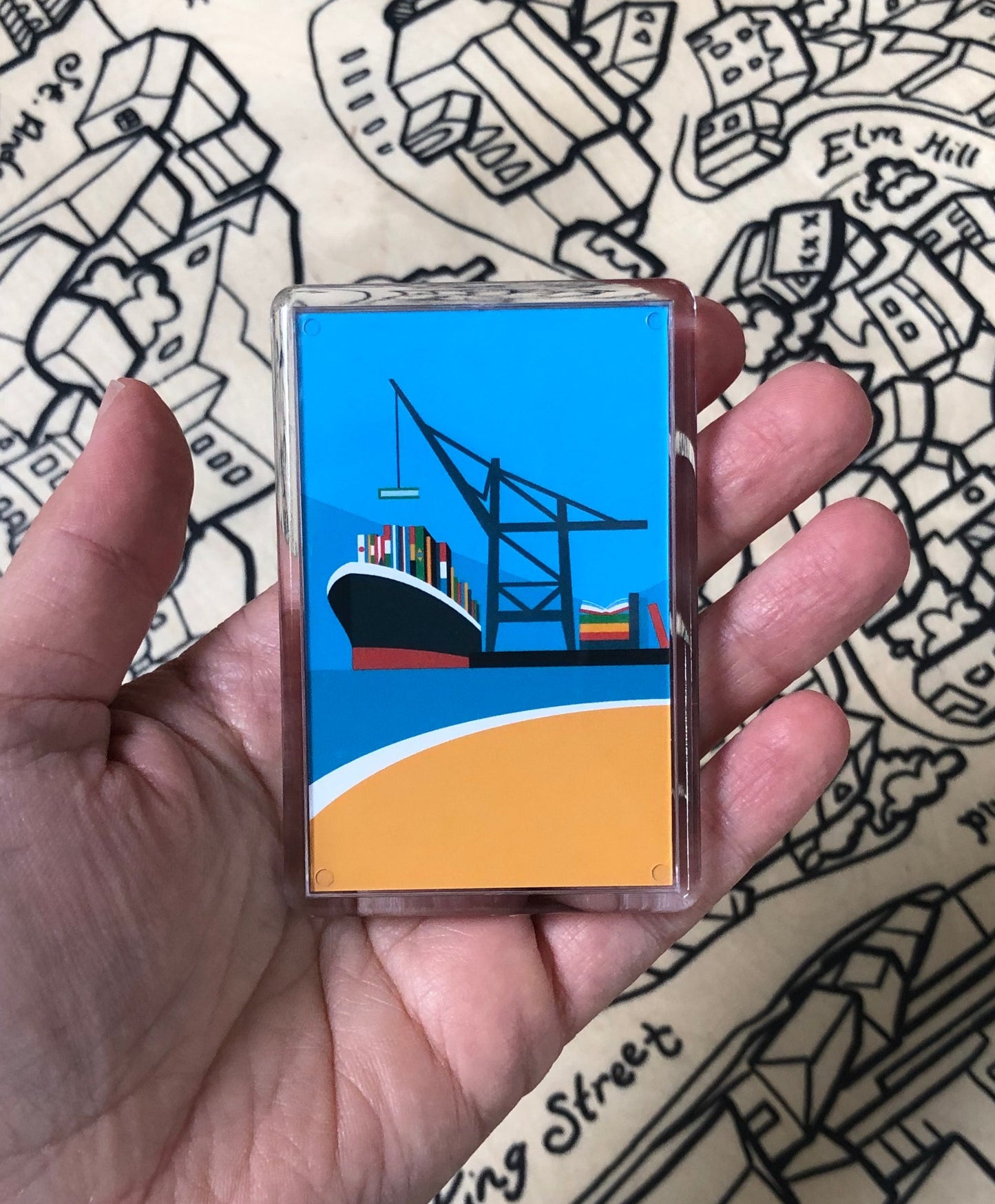 Felixstowe Docks Fridge Magnet