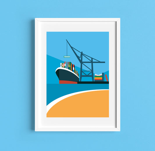 Felixstowe Docks Print