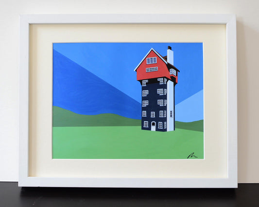 House in the Clouds Mounted Print