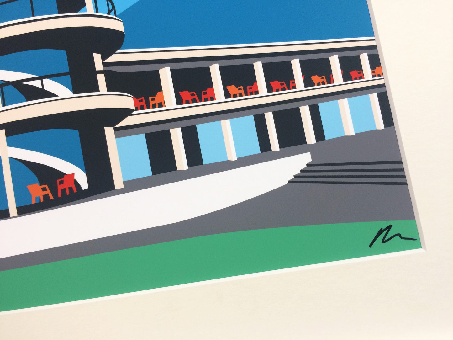 De La Warr Pavilion Mounted Print