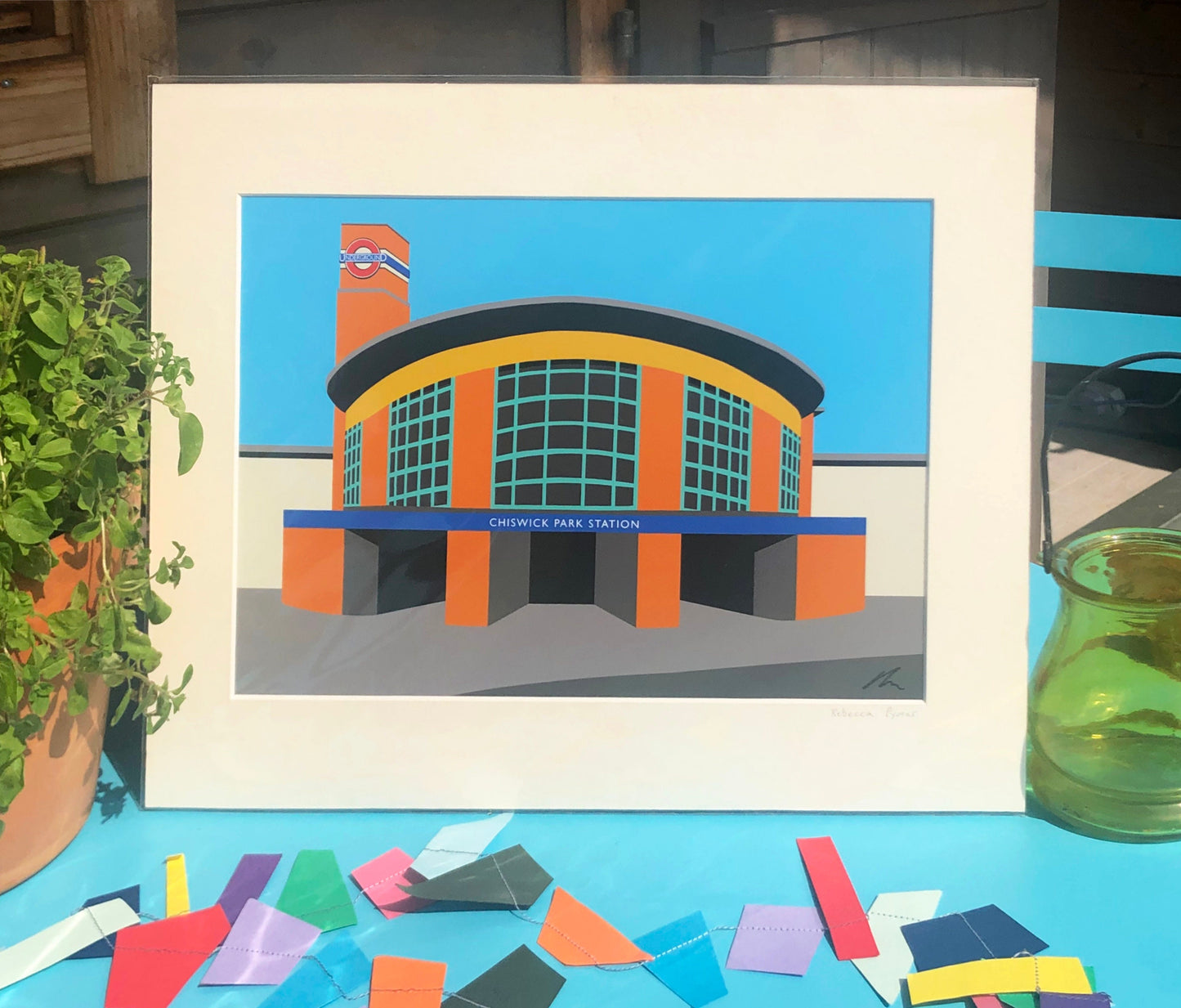 Chiswick Park Station Mounted Print