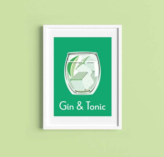 Gin and Tonic Cocktail Print