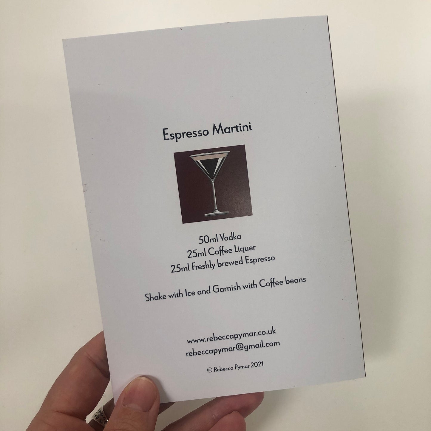 Espresso Martini Greetings Card