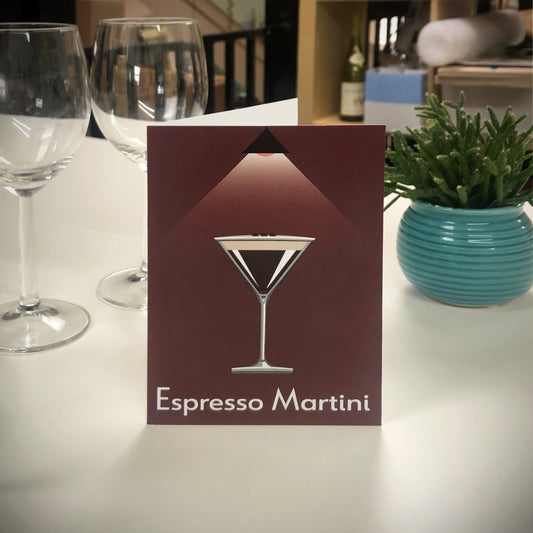 Espresso Martini Greetings Card