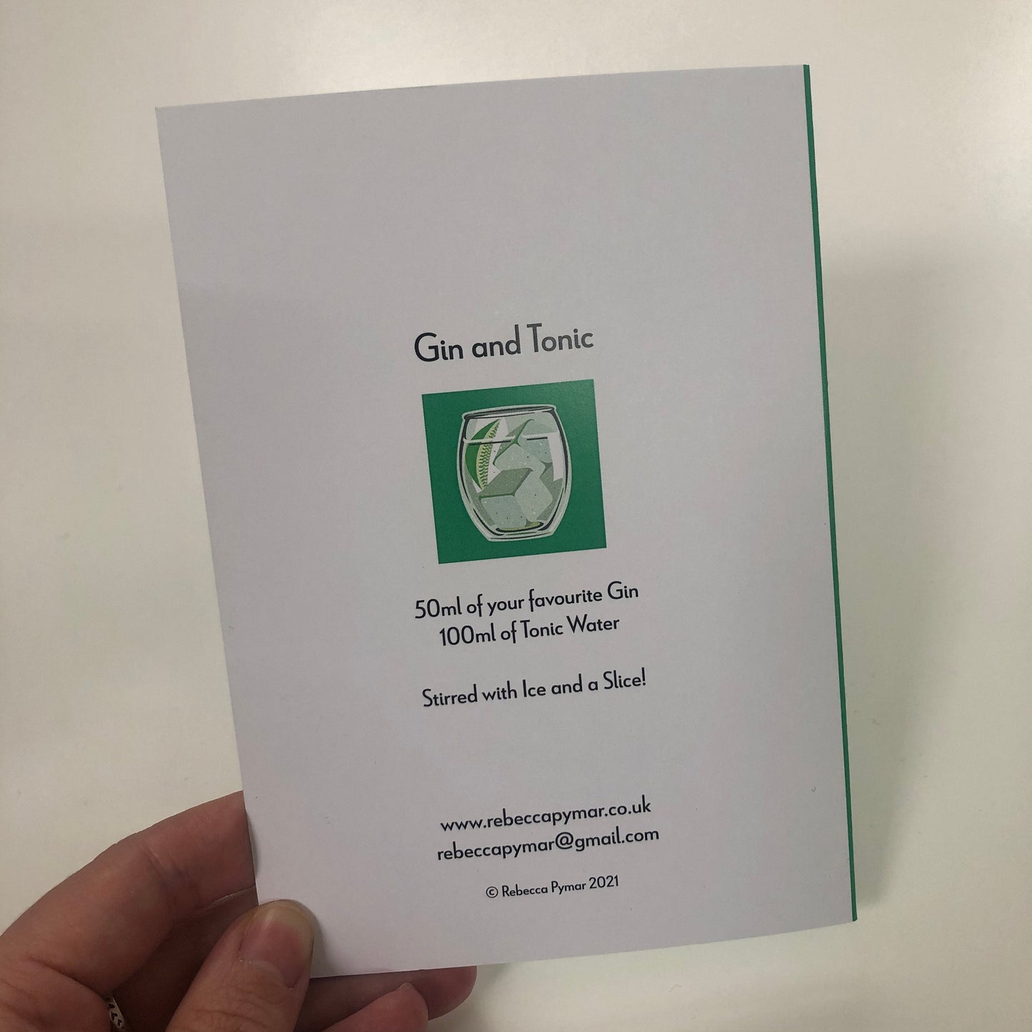 Gin and Tonic Greetings Card