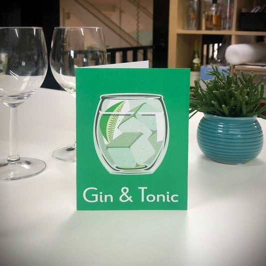 Gin and Tonic Greetings Card