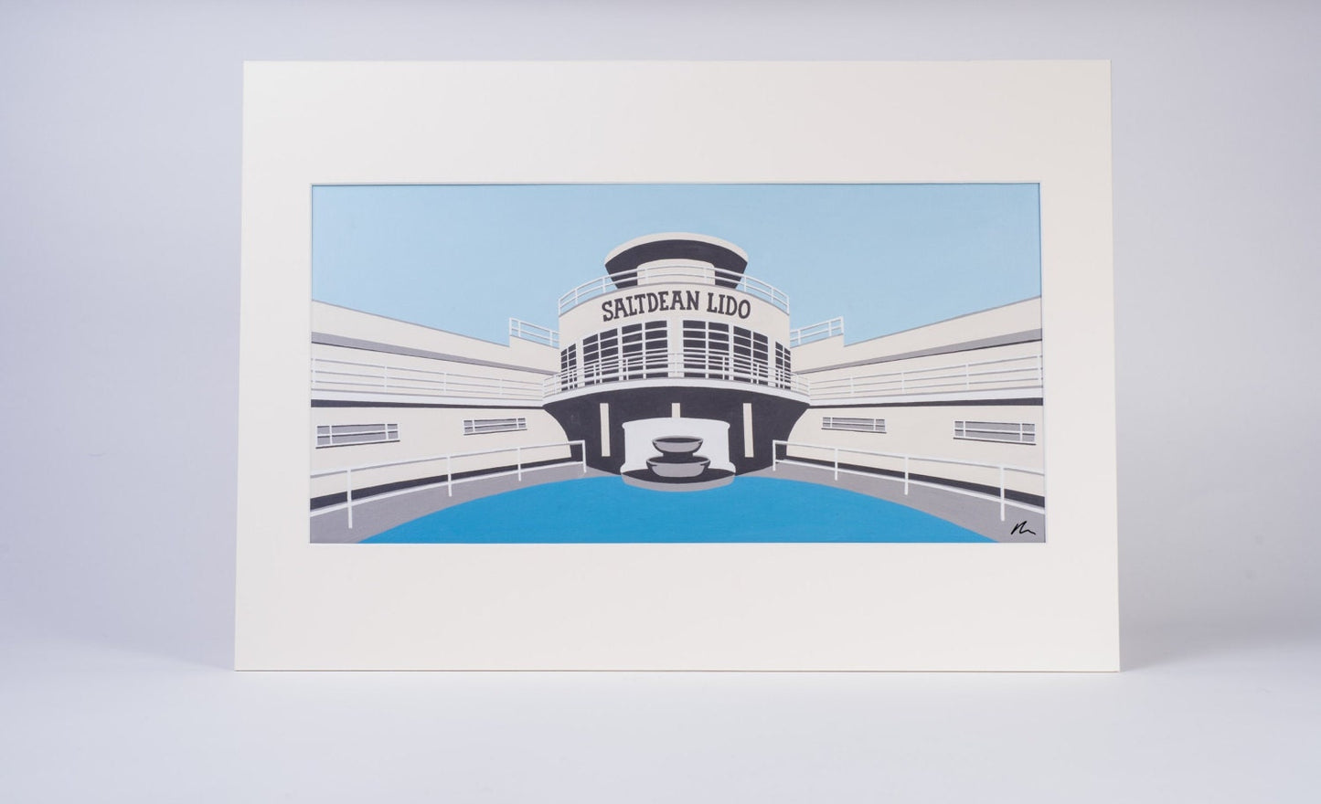 Saltdean Lido Mounted Print