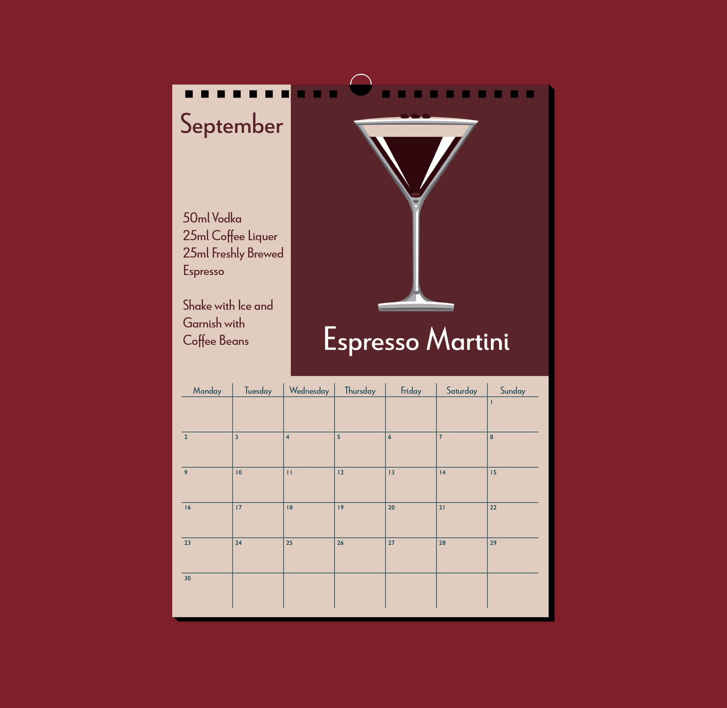 2024 Cocktail Calendar