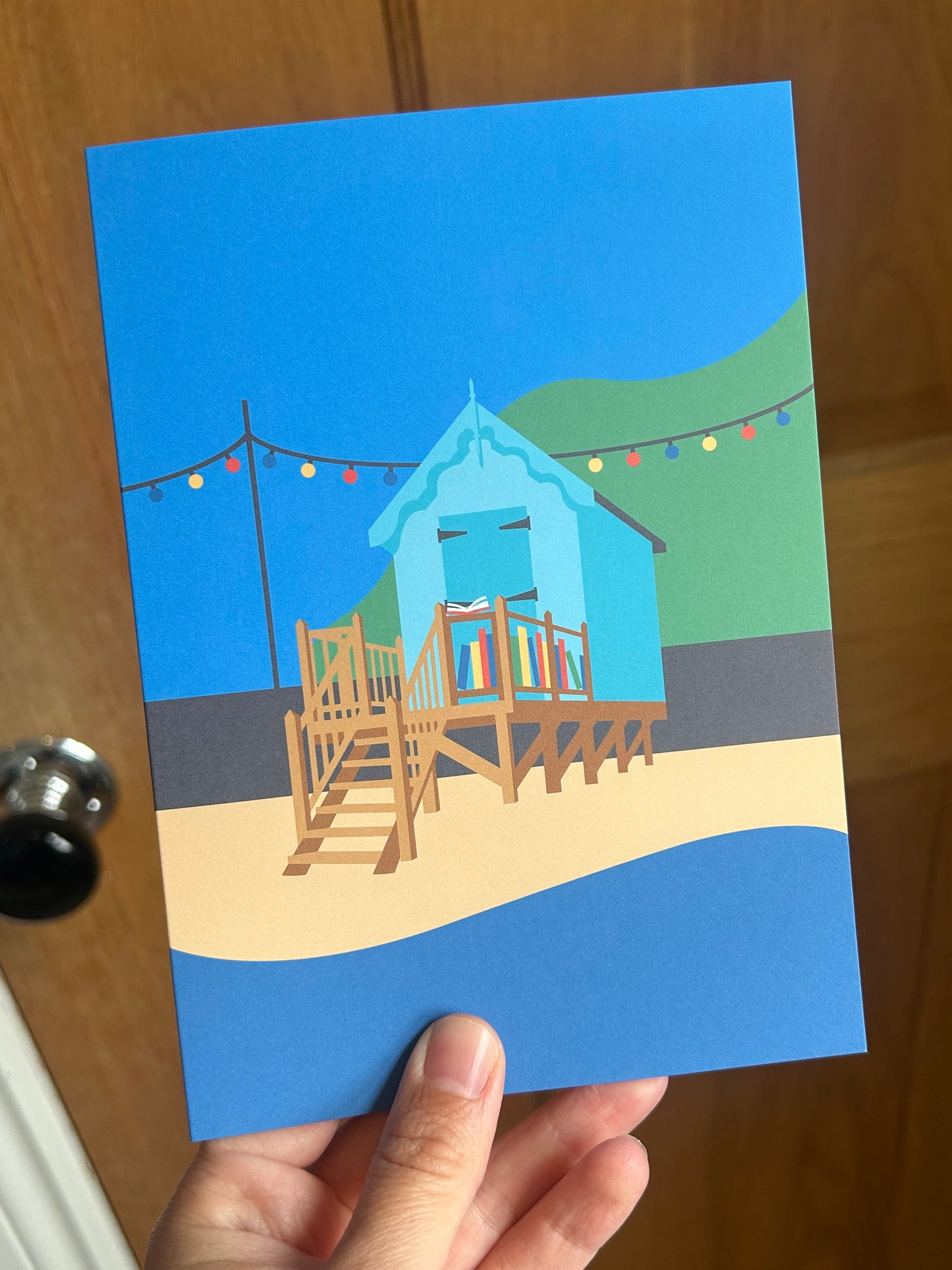 Felixstowe Beach Hut Greetings Card