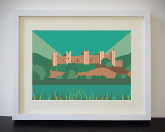 Framlingham Castle Mounted Print
