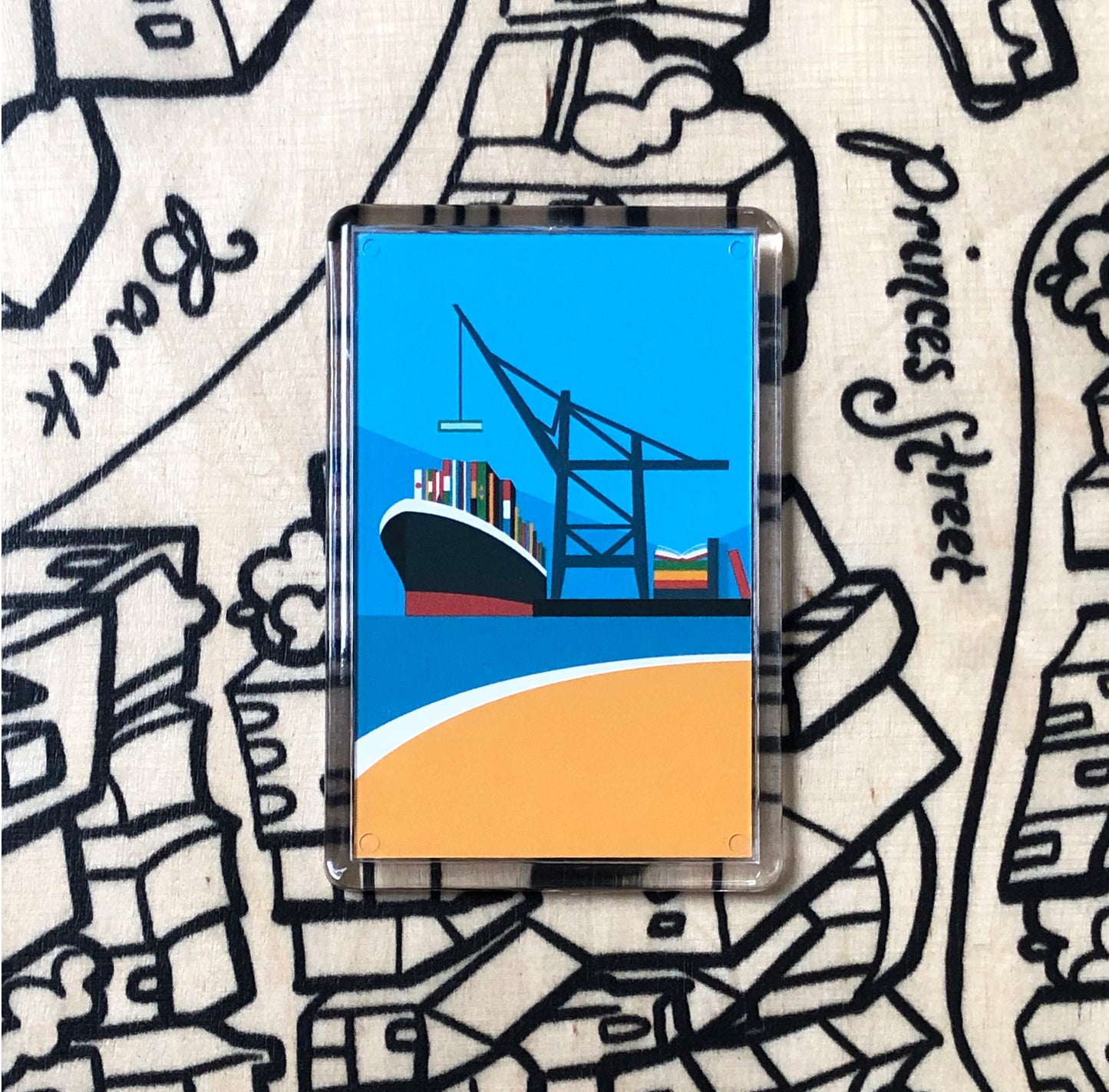 Felixstowe Docks Fridge Magnet