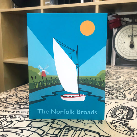 The Norfolk Broads Greetings Card by Rebecca Pymar
