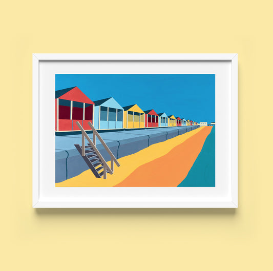 Southwold Beach Hut Print