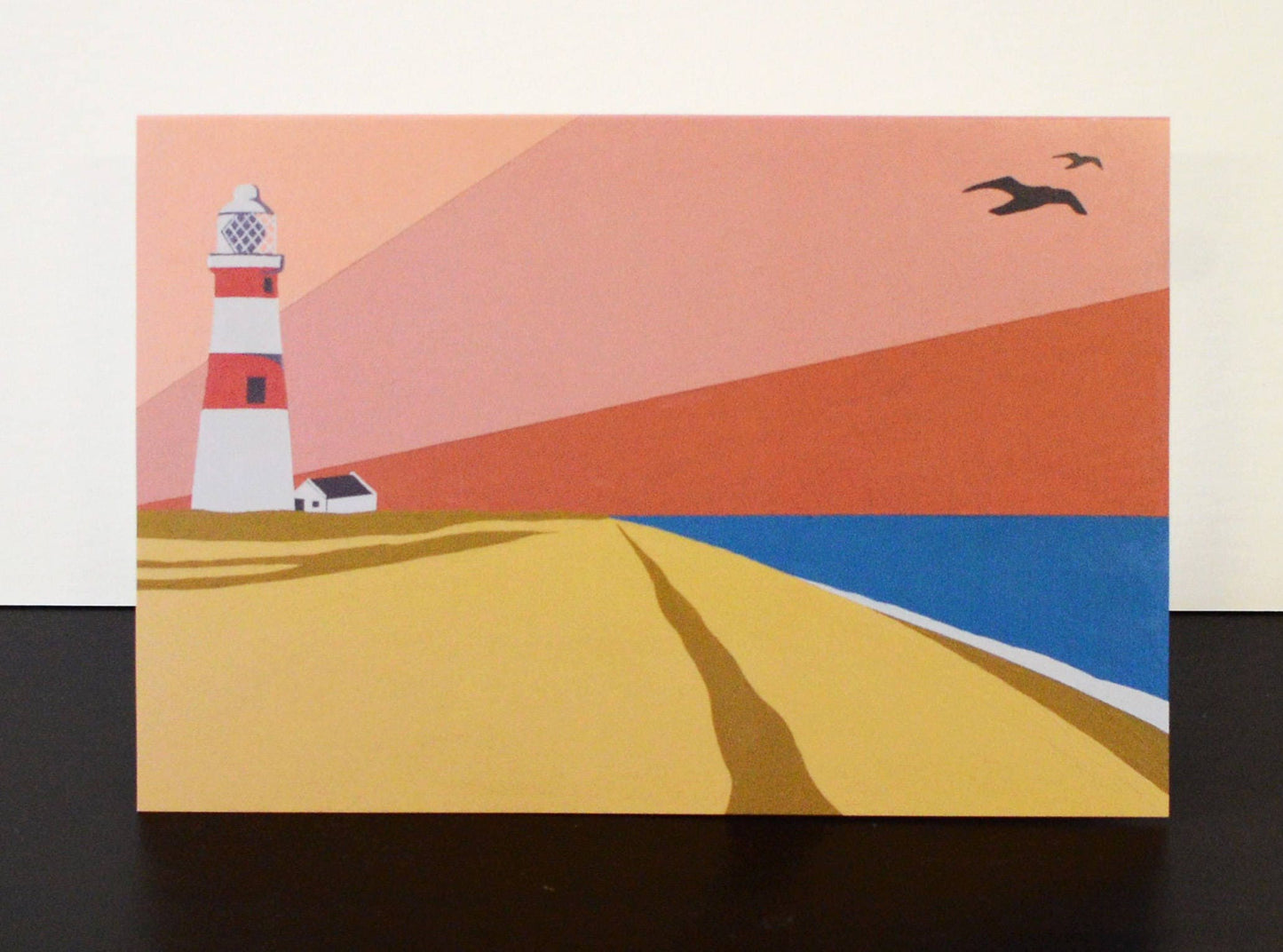 Lighthouse themed Artists Greetings Card 'Orford Ness Lighthouse' by Rebecca Pymar