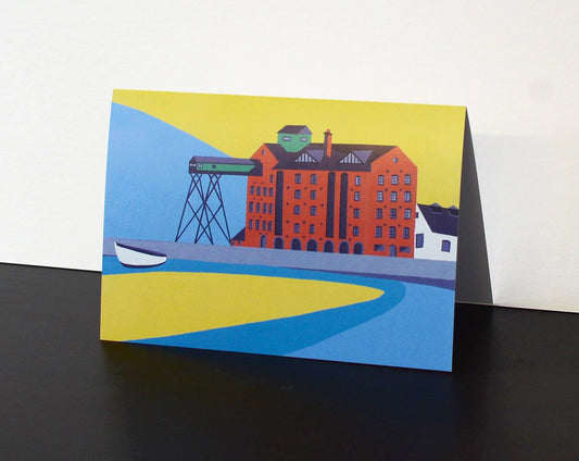 Wells themed Artists Greetings Card 'The Granary' by Rebecca Pymar