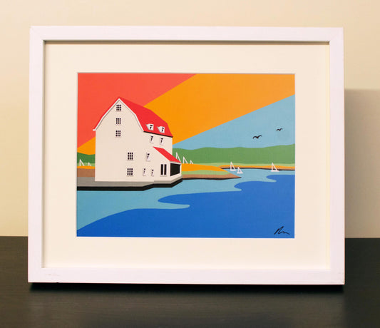 Woodbridge Tide Mill Mounted Print