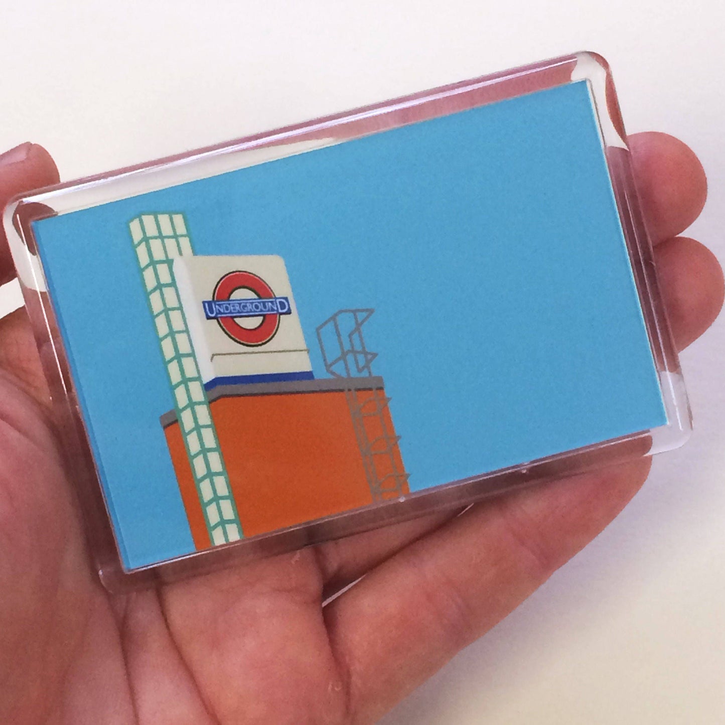 LONDON Underground Fridge magnet from the 'Art Deco Tube Stations' Collection by Rebecca Pymar