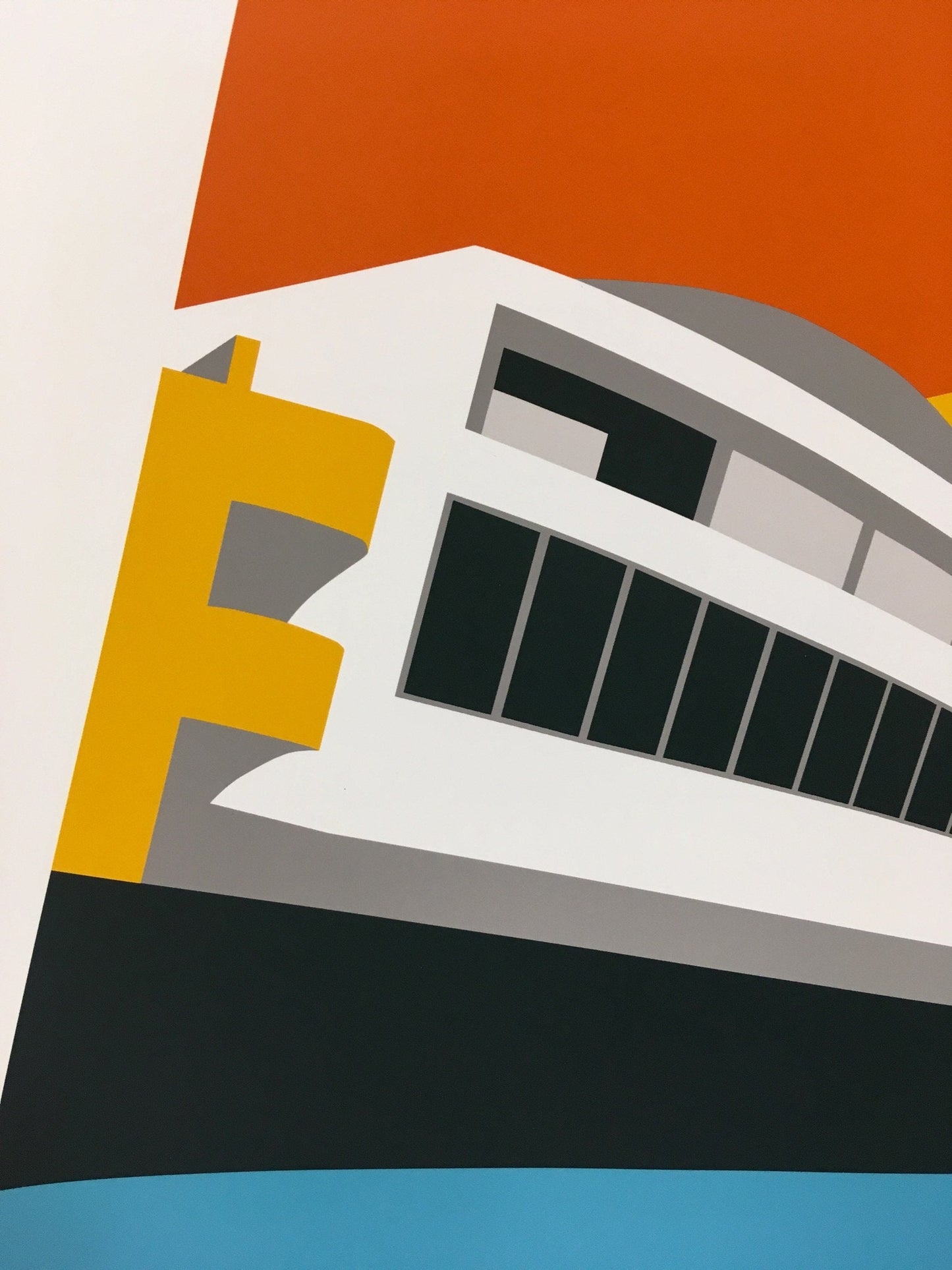 LONDON SOUTHBANK Travel Poster - Royal Festival Hall - London Eye - Art Deco - Illustration by Rebecca Pymar