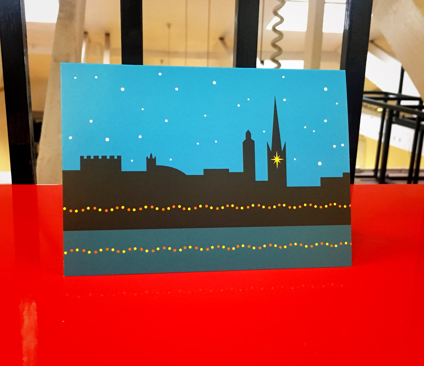 NORWICH *slight Second* Cityscape Christmas Card by Rebecca Pymar