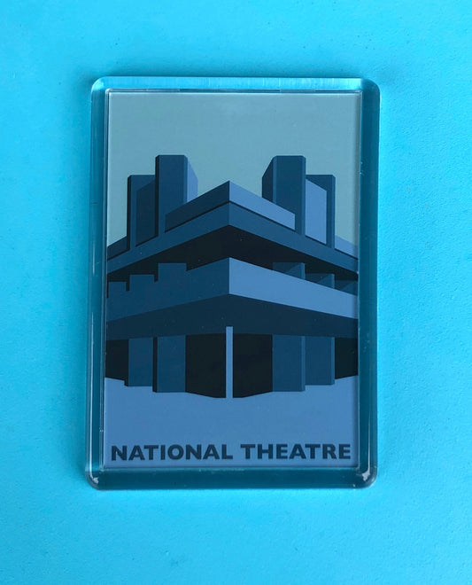 NATIONAL THEATRE Fridge Magnet - Southbank - Waterloo - Brutalist / Brutalism - Illustration by Rebecca Pymar