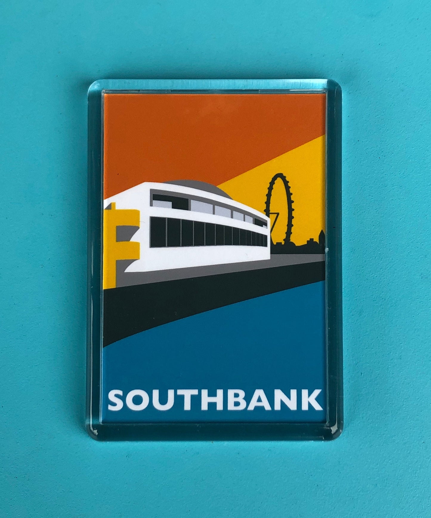 LONDON SOUTHBANK Fridge Magnet - Southbank - Waterloo - Brutalist / Brutalism - Illustration by Rebecca Pymar