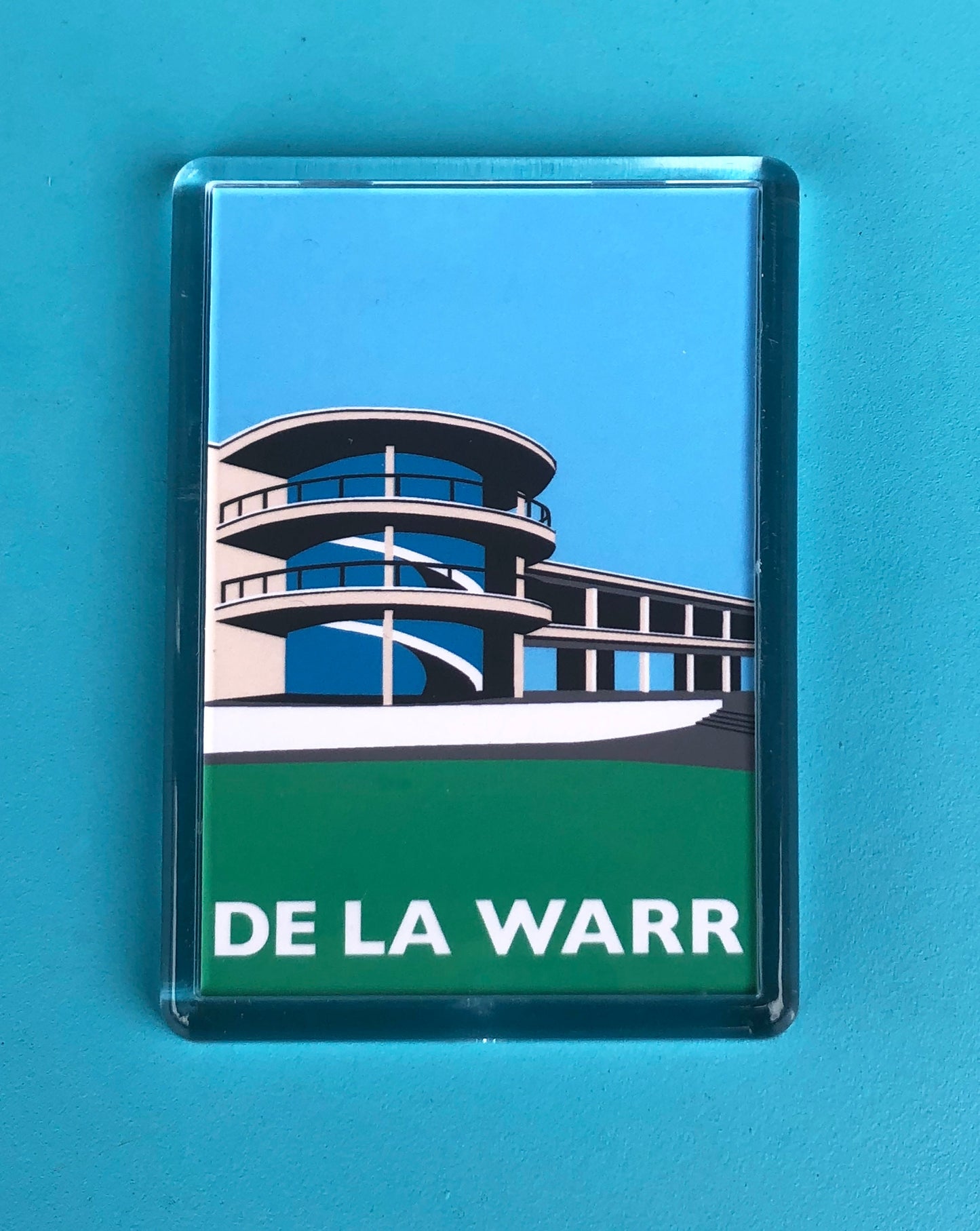 DE LA WARR Pavilion Travel Poster Style Fridge Magnet by Rebecca Pymar