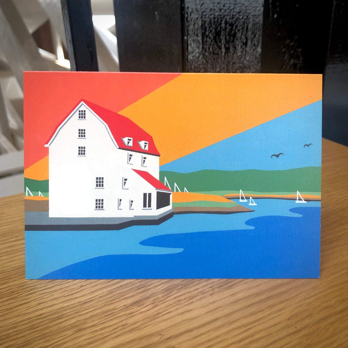 Woodbridge themed Artists Greetings Card 'Woodbridge Tide Mill' by Rebecca Pymar