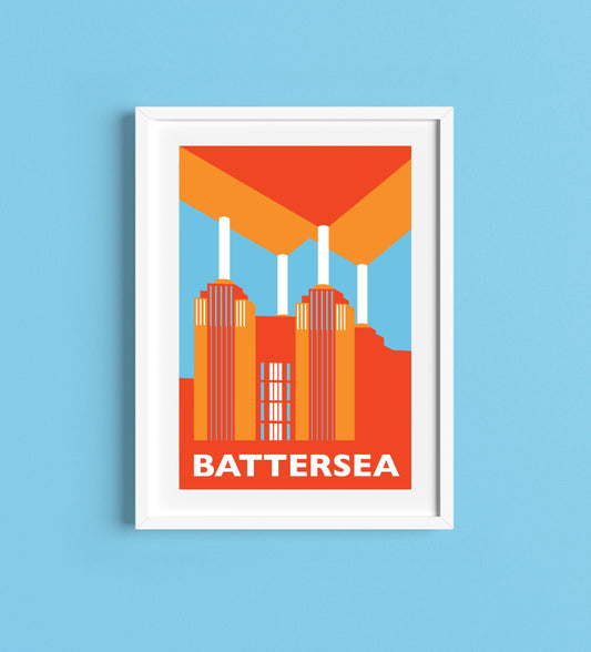 Battersea Power Station Travel Poster Print