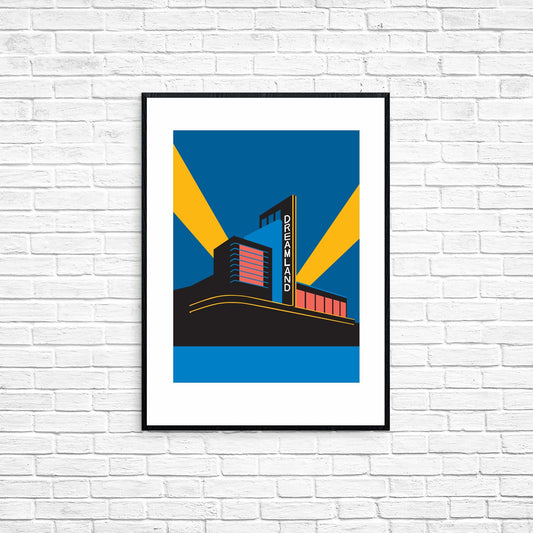 SECONDS SALE - DREAMLAND Travel Poster - Margate - Art Deco Print - Illustration by Rebecca Pymar