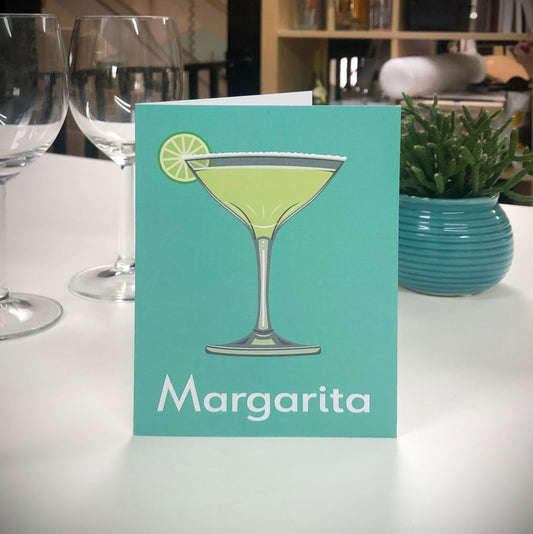 MARGARITA Greetings Card - Cocktail Card - Art Deco