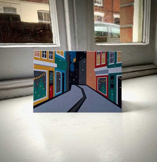 Norwich Lanes Christmas Card by Rebecca Pymar - 'Merry Christmas!'